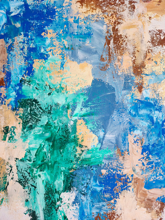 Abstrakt maleri 6 - 40x50cm