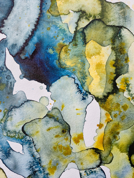 Abstrakt papirværk 4 - 21x30 cm (A4)