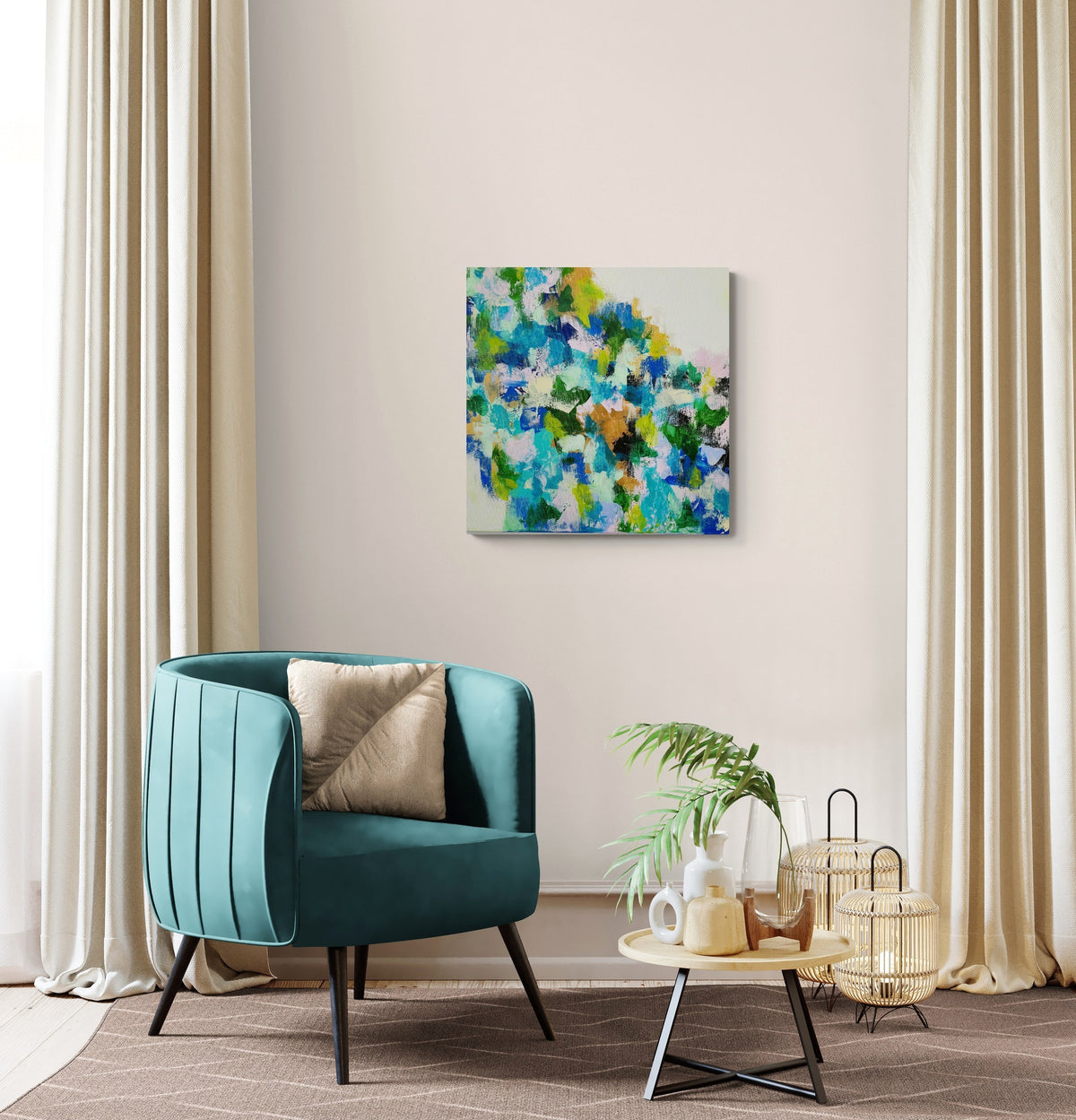 Abstrakt maleri 1 - 60x60 cm